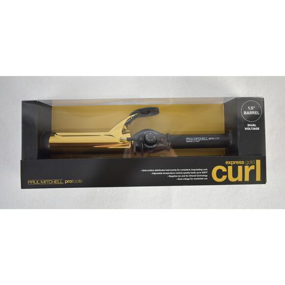 Paul Mitchell Pro Tools Express Gold Curl 1.5" Curling Iron NIB - Picture 1 of 5